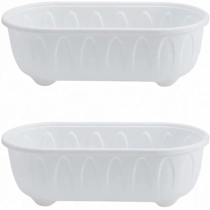 HFJKFW-Lot De 3 Jardinières Rectangulaires En Plastique De 40,6 Cm Avec