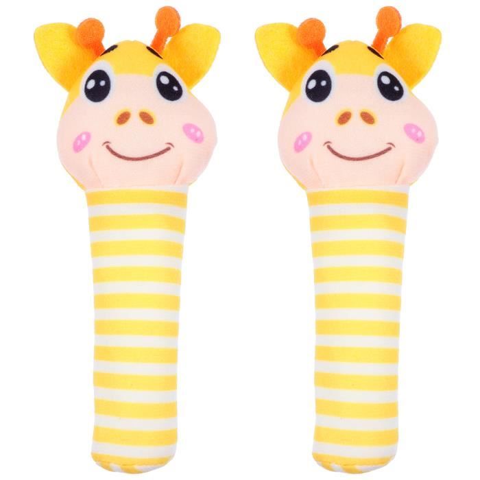 Hochet Bebe 2 Pieces Hochet En Peluche A La Main Jouets Jouets Pour Enfants Dessin Anime A La Main Jingle Bells Cdiscount Puericulture Eveil Bebe