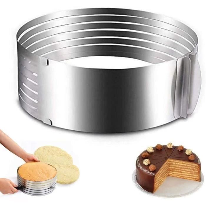 Moule à gâteau rond en forme de cercle - indispensable pour tous les  boulangers amateurs (diamètre 15,2-20,3 cm)[135] - Cdiscount Maison