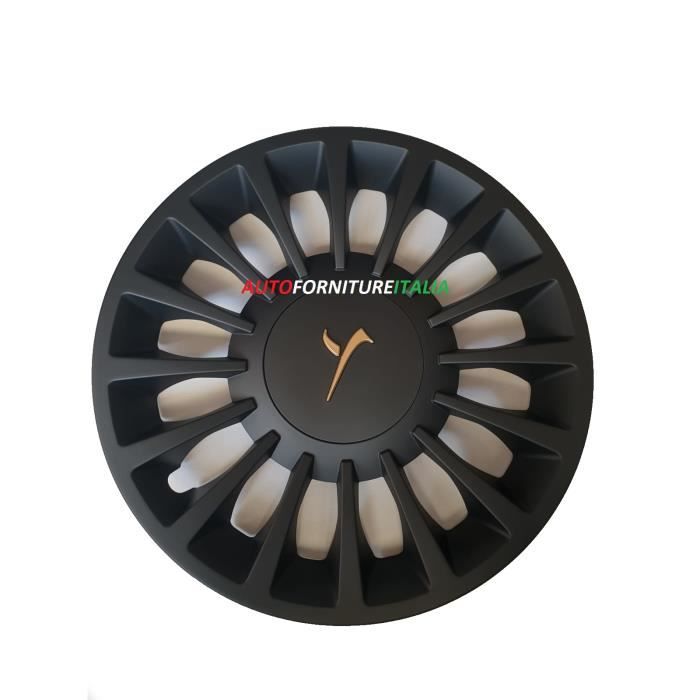 1 enjoliveur de roue 15 pouces Logo y couleur or pour YPSILON 2011>