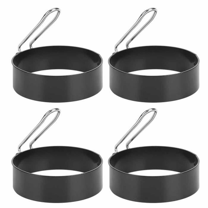 Anneaux à Œufs Antiadhésifs - Lot De 4 Moules En Acier Inoxydable Pour Œufs Au Plat Et Pancakes