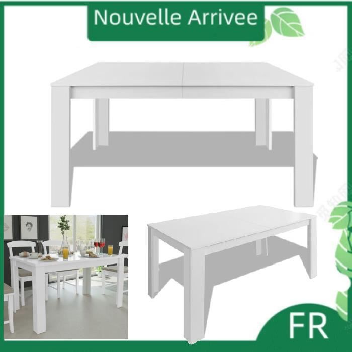 table de salle à manger - vogue - blanc - rectangulaire - 140 x 80 x 75 cm