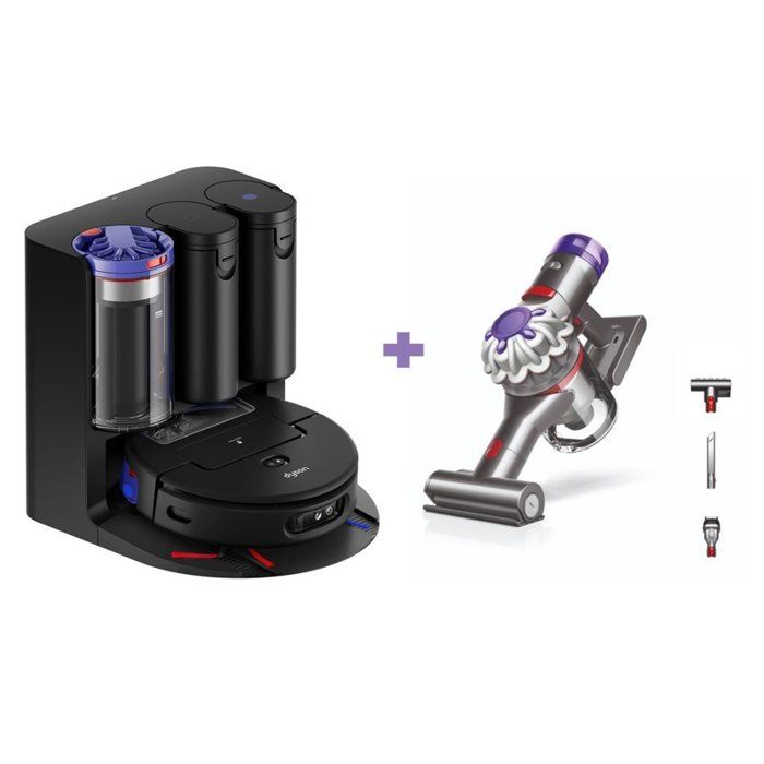 DYSON Spot + Scrub AI - Aspirateur robot laveur - 18 000 Pa - 140 min - 23 L - Noir + Car+Boat - Aspirateur à main - Dyson