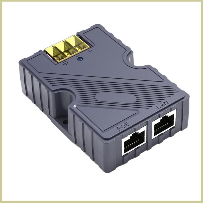 Injecteur PoE Passif Gigabit 150W Pour Réseau Satellite - Protection ESD, 48-57V, 3A, Compatible 10/100/1000 Mbps