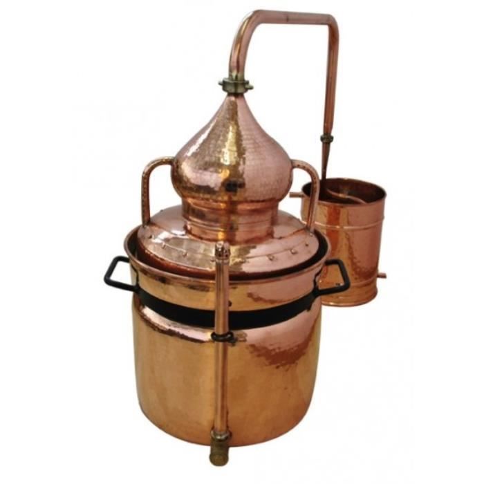 Alambic à bainmarie "CopperGarden®" avec thermomètre "AlAmbik®" incorporé, pour une