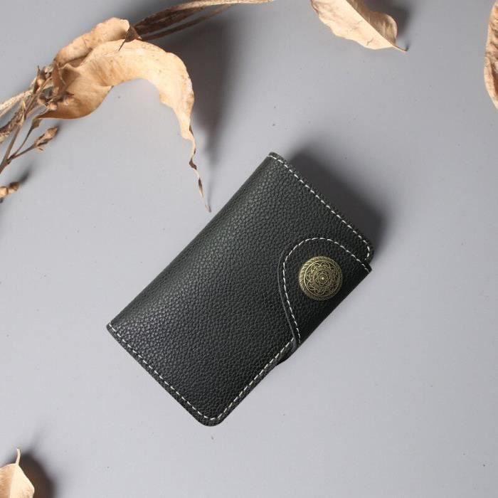 Étui à Clés En Cuir Souple Avec Fermeture Éclair - Pochette Porte-Clés Suspendue Unisexe, Idéal Hommes Femmes, Anti-Perte Et Élégant
