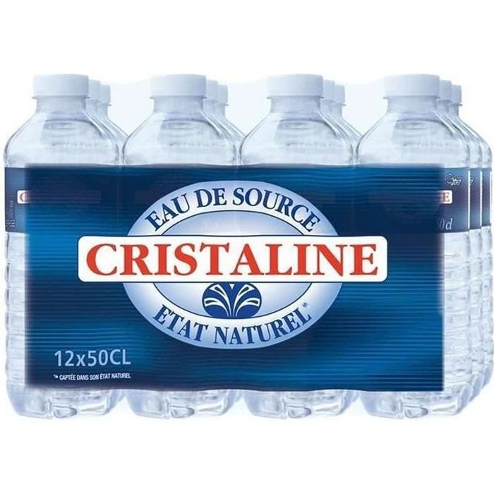CRISTALINE Eau plate Cristaline, en bouteille, lot de 12 x 1,5 L