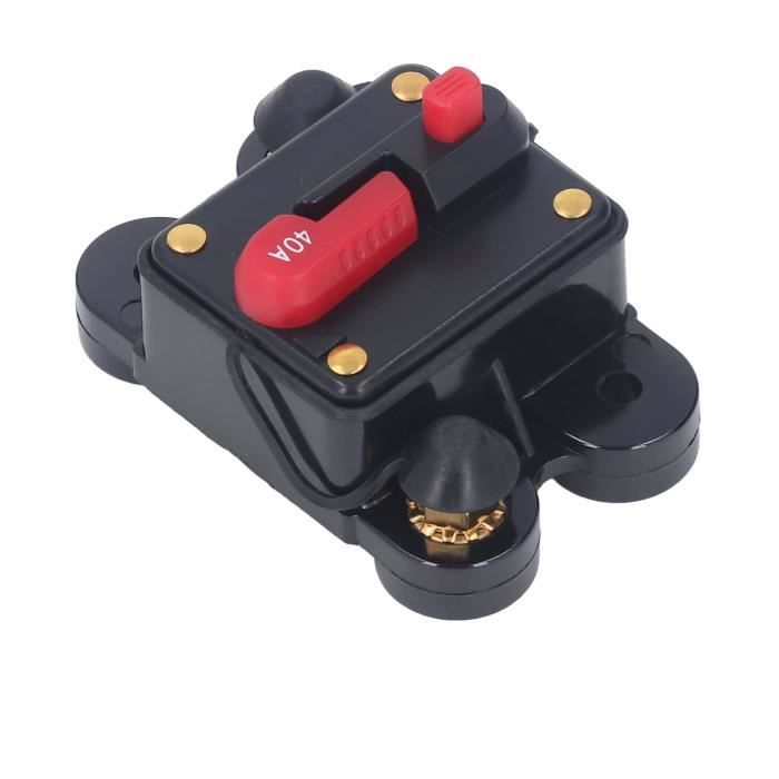 Lot De 2 Disjoncteurs 50A Pour Voiture - Réinitialisation Manuelle - Protection Contre Les Surcharges - Noir