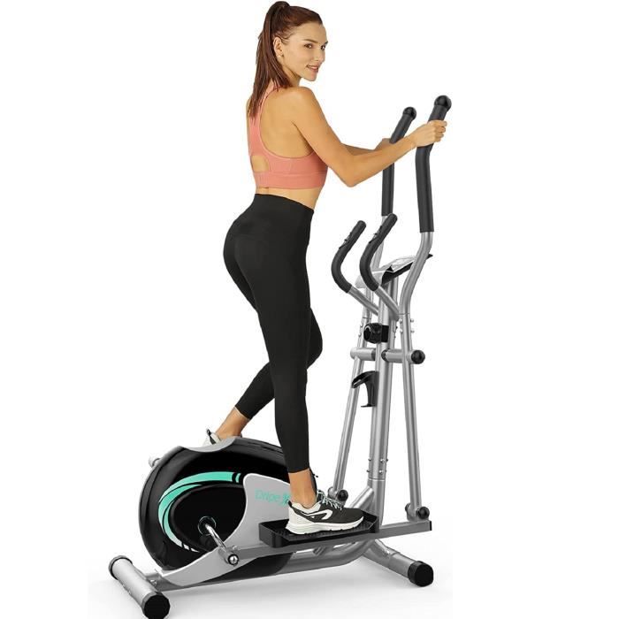 Vélo elliptique Fitness crosstrainer magnétique 8 niveaux de résistance Poids d’inertie de 4 KG, Porte Tablette