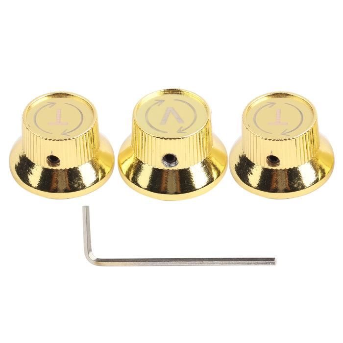 Toyvian 8pièces Boutons De Guitare Métal Pour Contrôle Du