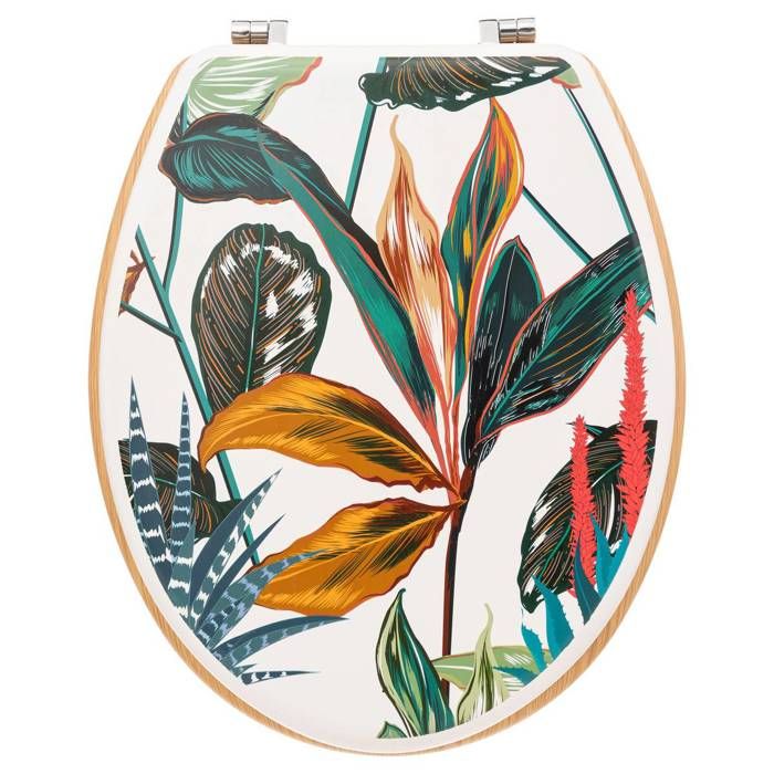 Abattant WC - Assise Bois et Couvercle à Motifs - Tendance - Palawan