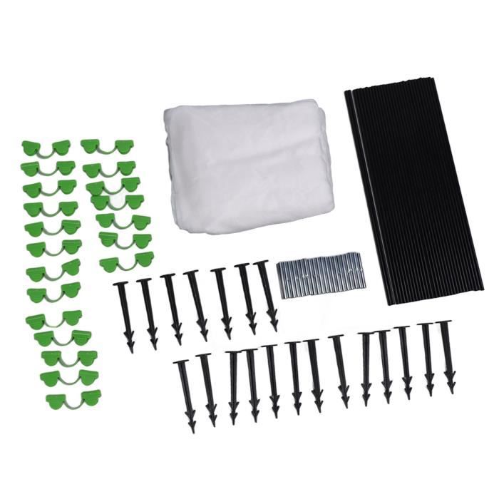 Tunnel De Croissance 7m Relaxdays - Protection Anti-Parasites Filet Mailles Fines