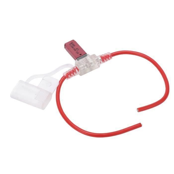 12 AWG Câble Cuivre 30A Max JatilEr - Lot De 2 Porte-fusibles Standard 12 AWG - Fusibles 30A Inclus - Pour Voiture, Camion, Bateau - Antidérapant