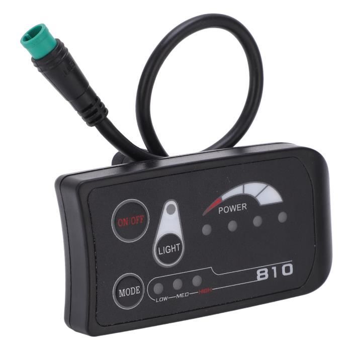 GOTOTOP Panneau de commande d'affichage à LED étanche Panneau de commande d'affichage à LED de vélo électrique 36V 48V S810