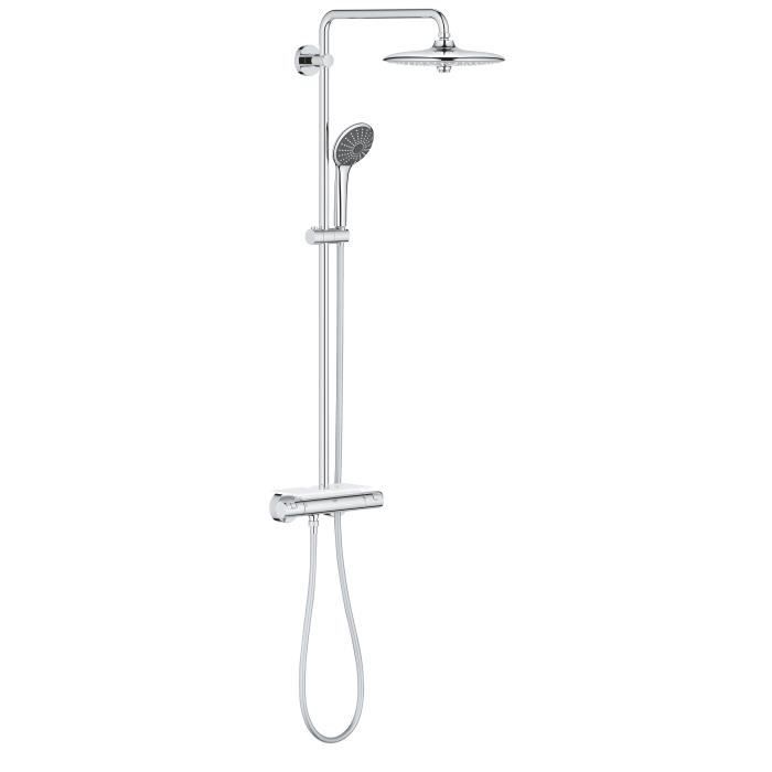 Uitputten Dij Bovenstaande GROHE Colonne de douche robinet thermostatique Vitalio Joy 260, 50% d'économie d'eau et d'énergie, douchette 3 jets, 26403001 - Cdiscount Bricolage Uitputten Dij Bovenstaande GROHE Colonne de douche robinet thermostatique Vitalio Joy 260, 50% d'économie d'eau et d'énergie, douchette 3 jets, 26403001 - Cdiscount Bricolage