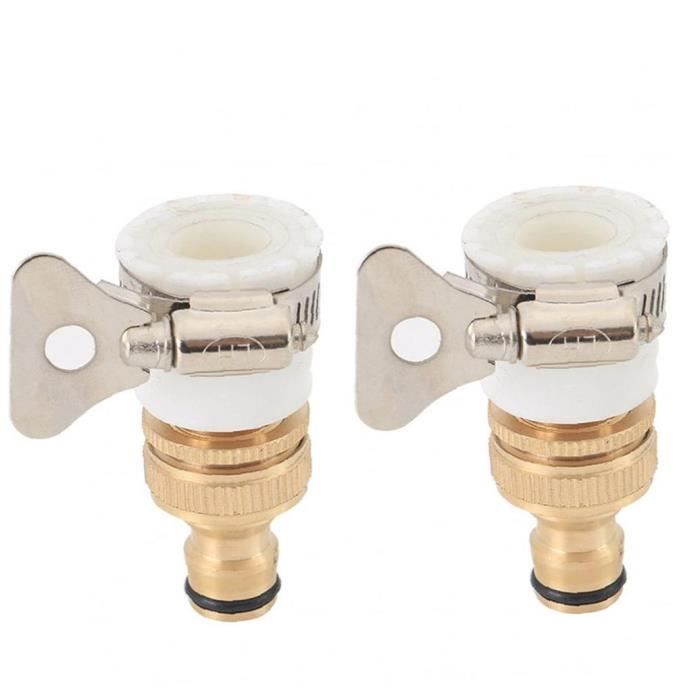 GUMEI 1PC 1/23/4 Adaptateur de Robinet en Laiton Universel raccords de Tuyau Adaptateur de Robinet d'eau connecteur de Tuyau d'irrigation de Jardin 