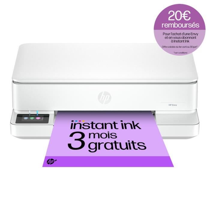 Imprimante tout-en-un HP Envy 6110e Jet dencre couleur - Copie Scan - 3 mois dInstant ink inclus avec HP+