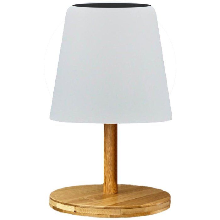 Lampe de table solaire et rechargeable - LUMISKY - STANDY MINI WOOD SOLAR - H25 cm - LED blanc chaud et blanc dimmable Lampe de table solaire et rechargeable - LUMISKY - STANDY MINI WOOD SOLAR - H25 cm - LED blanc chaud et blanc dimmable