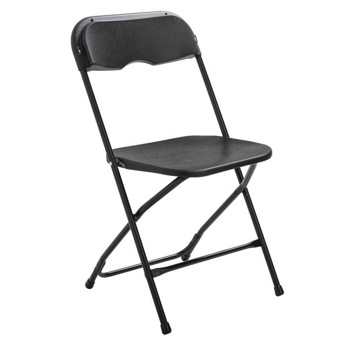 Chaise pliante noire - MOB EVENT PRO - Pliable - Résistante aux chocs et fissures