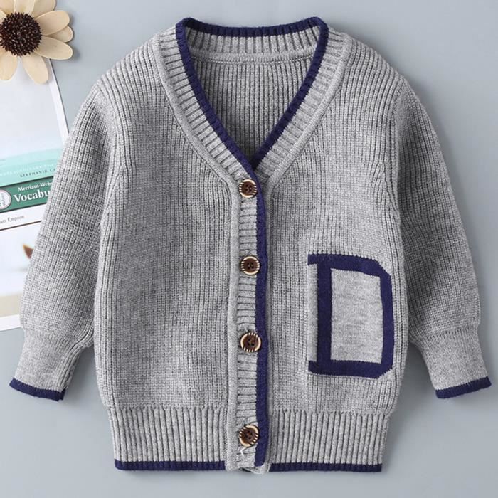 Enfant Bébé Garçon Fille Manches Longues Tricot Pull Cardigan Veste Manteau Outwear Enfant Bébé Garçon Fille Manches Longues Tricot Pull Cardigan Veste Manteau Outwear