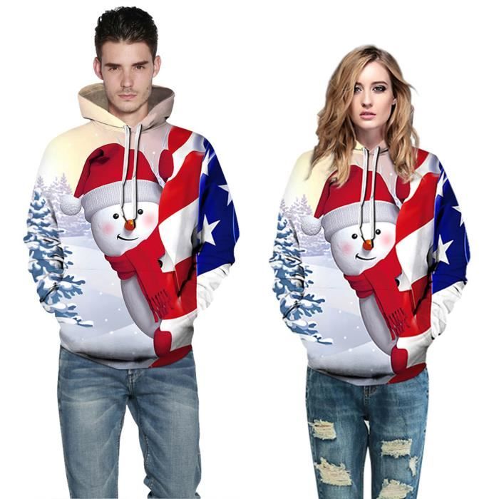 Générique Pull De Noël Filles Bonhomme De Neige Imprimé Drôle