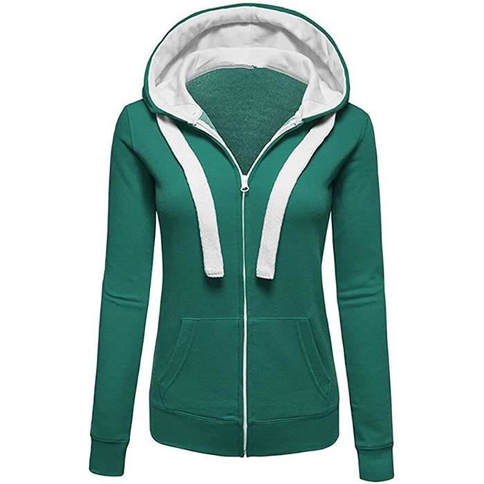 Sweat à Capuche Femme – Coupe Oversize, Coton, Manches Longues, Poches, Style Streetwear Décontracté - 6
