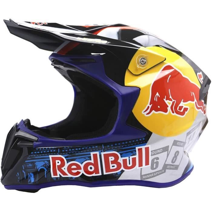 HaTur Casque Motocross DOT + Lunettes, Gants Et Masque - Tailles M L XL - Pour Jeunes Et Adultes