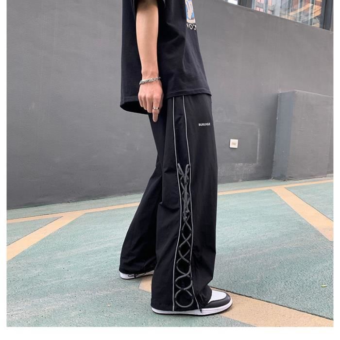 Femmes Harajuku Pantalon Cargo Taille Haute Ample Poches Pantalon Jogger 