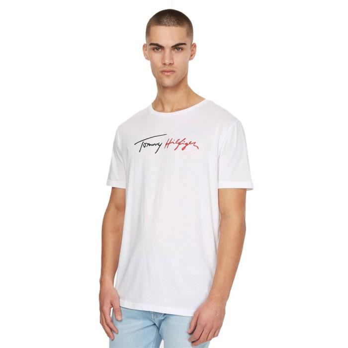 Tommy Hilfiger Bianco Cotton Men T-Shirt