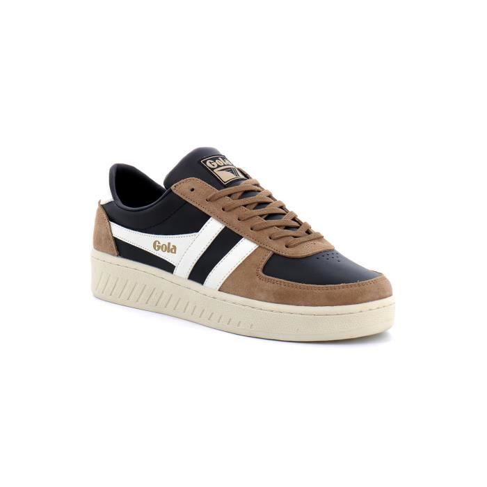 Gola Baskets Homme - GOLA - Grandslam Quadrant Black - Cuir - Lacets
