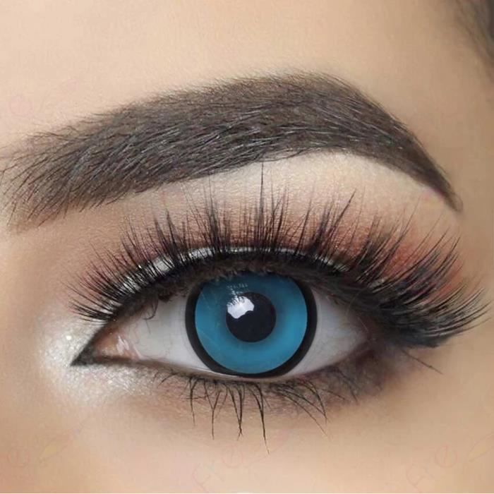 Lentilles De Contact De Couleur Yeux Jaune Manson Cercle Noir 12 Mois Achat Vente Lentilles De Contact Cdiscount