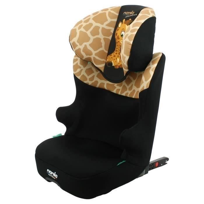 Rehausseur isofix NANIA START I FIX 106-140 cm R129 –de 5 à 10 ans– Têtière réglable – Base inclinable – Noir -Fabrication Française