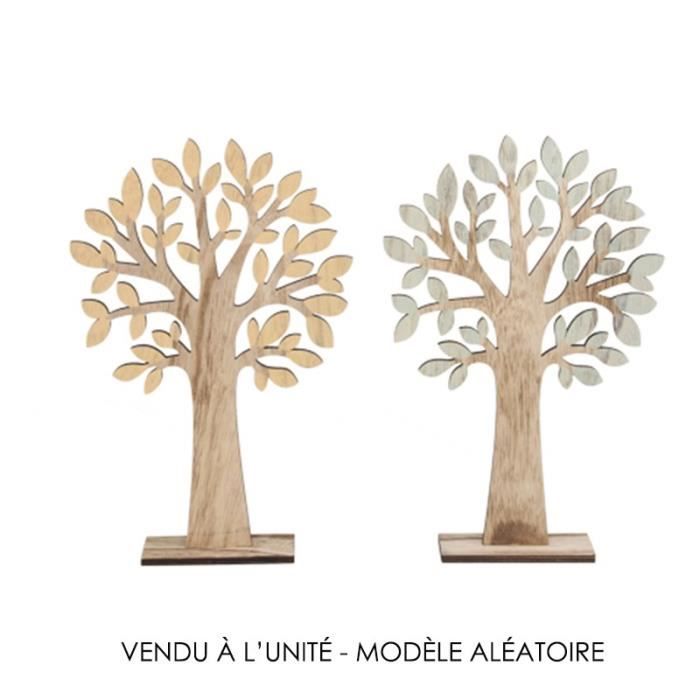 Arbre En Bois Sur Socle 35 5cm 2ass Blanc Achat Vente Décoration De Table Prolongation Soldes Cdiscount
