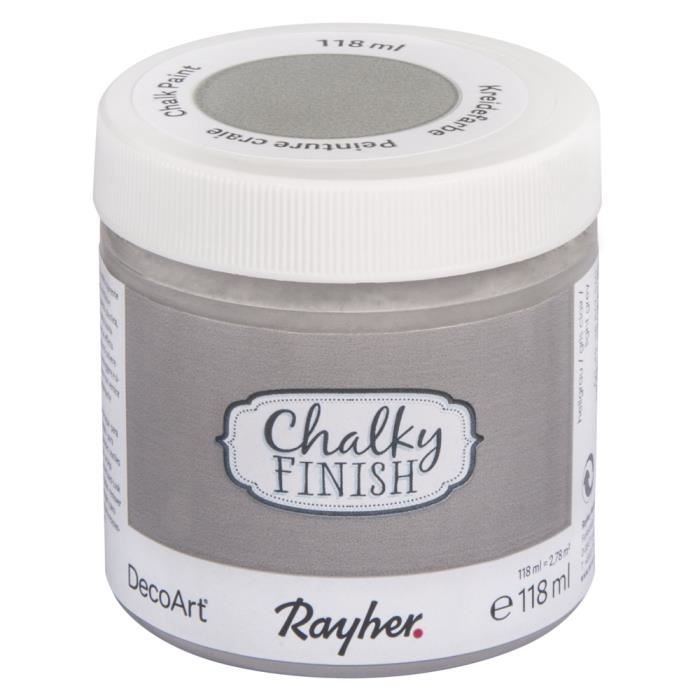 Peinture craie (Chalky Finish) - gris clair - 118 ml - Rayher Gris