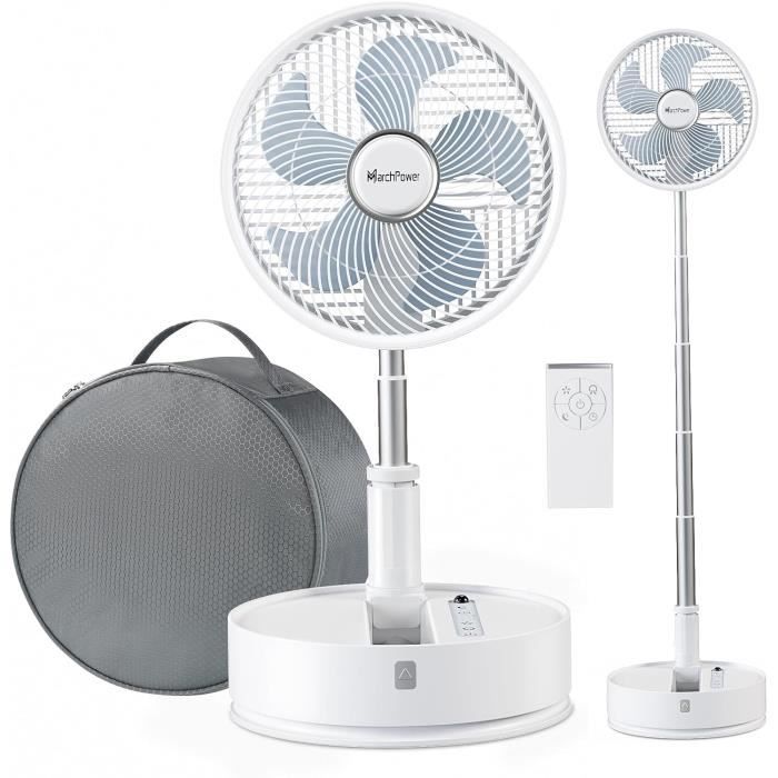 Ventilateur Portable avec Télécommande, Ventilateur Silencieux Pliable Ventilateur Portable avec Télécommande, Ventilateur Silencieux Pliable