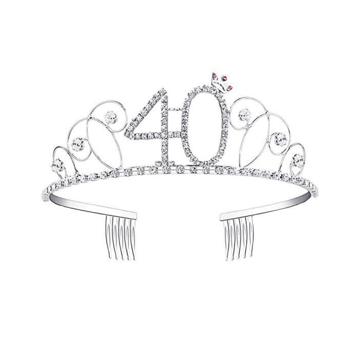 40 Ans Diademe Mariage Couronne D Anniversaire 18 90 Ans Strass Accessoires De Cheveux Mariee Banquet Bandeau Anniversaire Achat Vente Diademe 40 Ans Diademe Mariage Soldes Sur Cdiscount Des Le Janvier