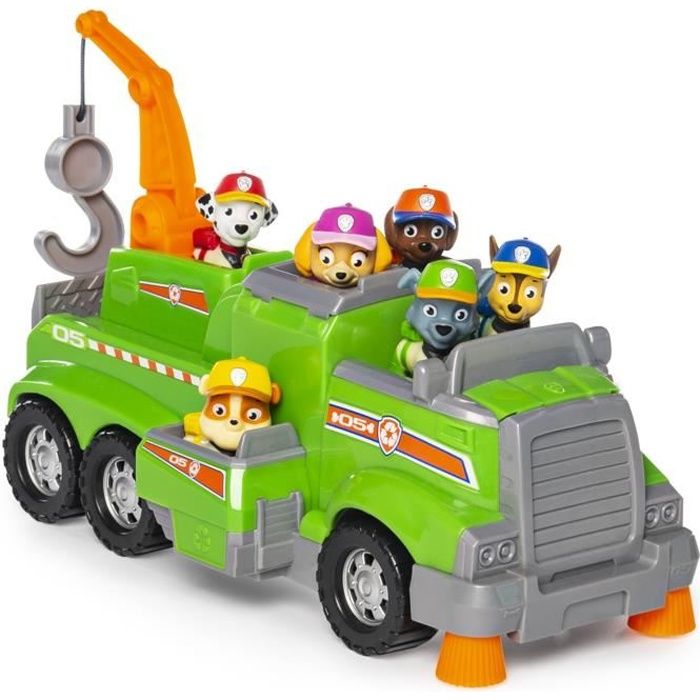 PAT PATROUILLE Camion de recyclage de Rocky TEAM RESCUE