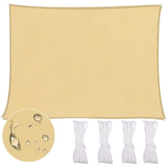 Voile d'ombrage Rectangulaire pour Jardin, 1x2M 96% UV résistant Auvent