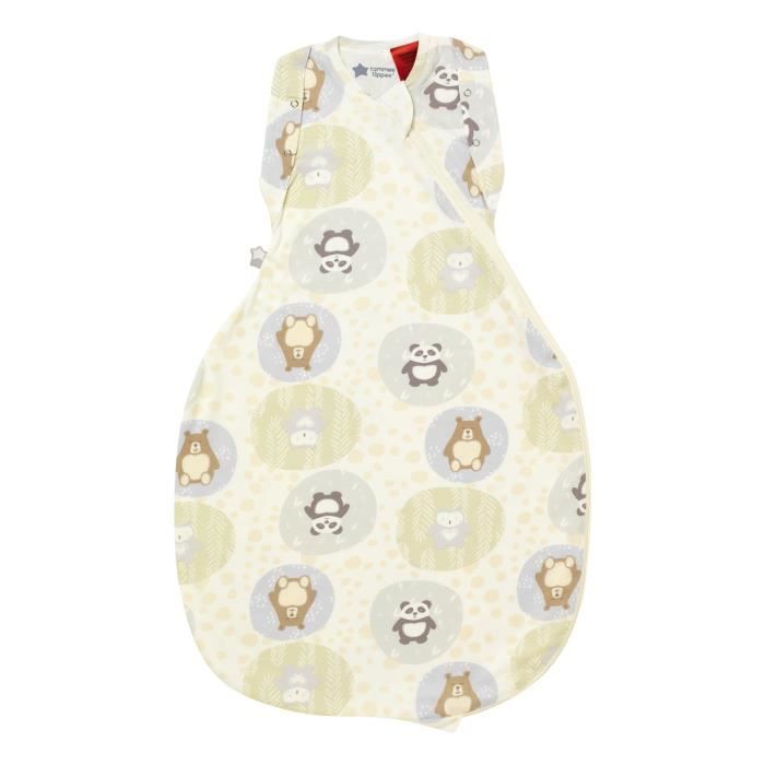 Tommee Tippee - Gigoteuse d'Emmaillotage - Tissu Doux et Riche en Coton - 1.0 TOG - 3-6mois - Gro Friends Together