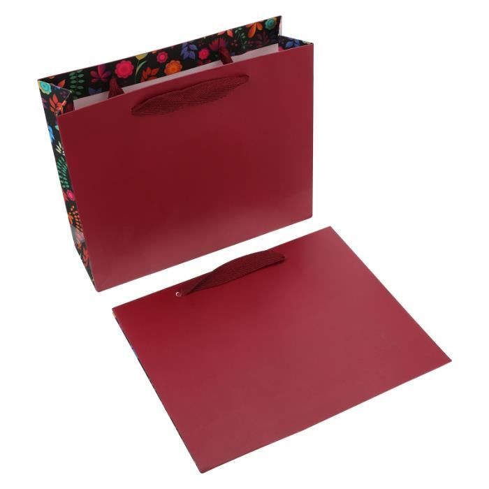 Sacs Cadeaux Kraft Noir - Lot De 10, 20x15x6cm - Poignées Nylon, Personnalisables, Pour Fête Ou Shopping