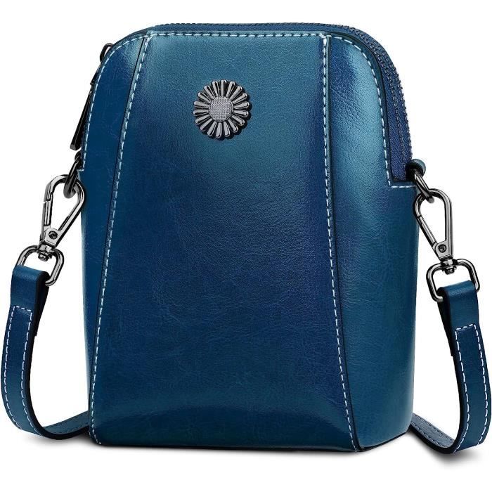 Mini Sac Bandoulière Femme Bleu Multifonction - Pochette Téléphone, Neuf Avec étiquettes