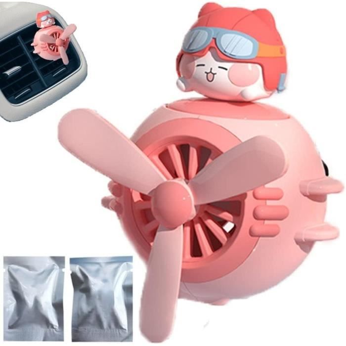 Diffuseur Parfum Voiture – Désodorisant Grille Aération Chat Pilote Dessin Animé Mignon, Aromathérapie Clip Ventilateur, Parfum Durable Pour SUV Et Berlines