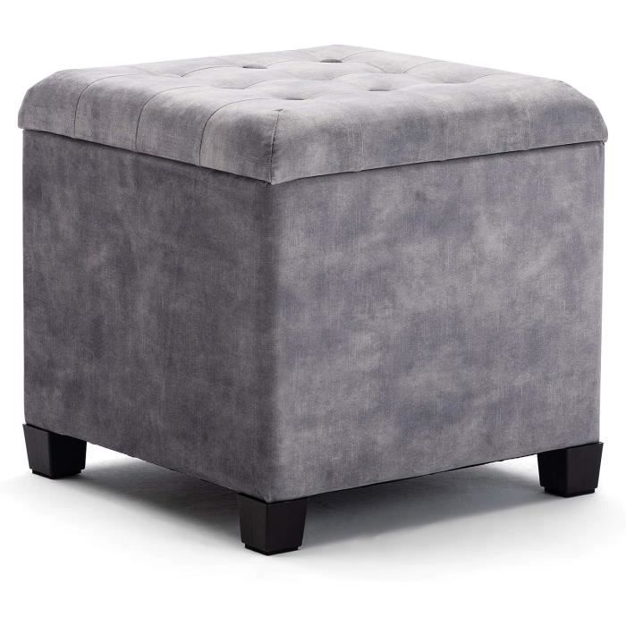 Pouf premium en velours côtelé avec structure métallique – Siège