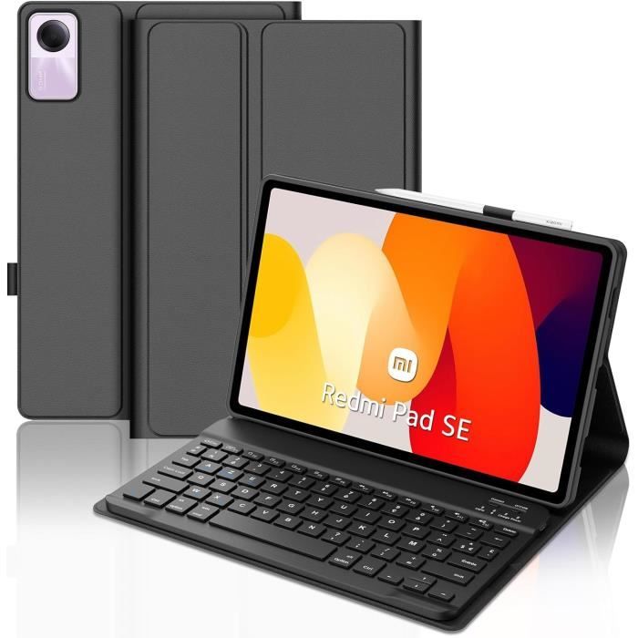 Coque Clavier Pour Xiaomi Redmi Pad Se 11" 2023, Azerty Clavier Bluetooth Magnétique Détachable Pour Redmi Pad Se, Rose[p3674] - Informatique