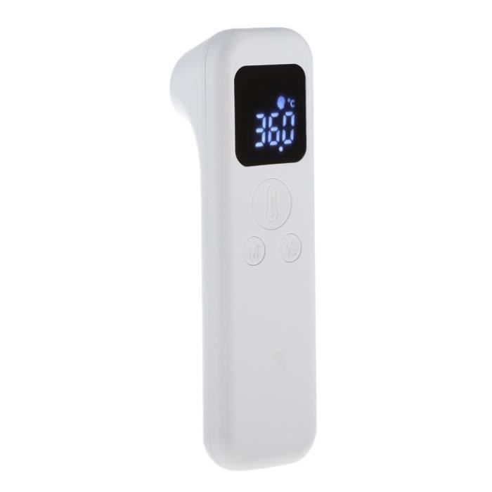 Thermomètre Frontal Sans Contact - Pour Bébé, Enfant, Adulte - Mesure En 1 Sec, écran LCD, Alarme Fièvre - Sans Pile