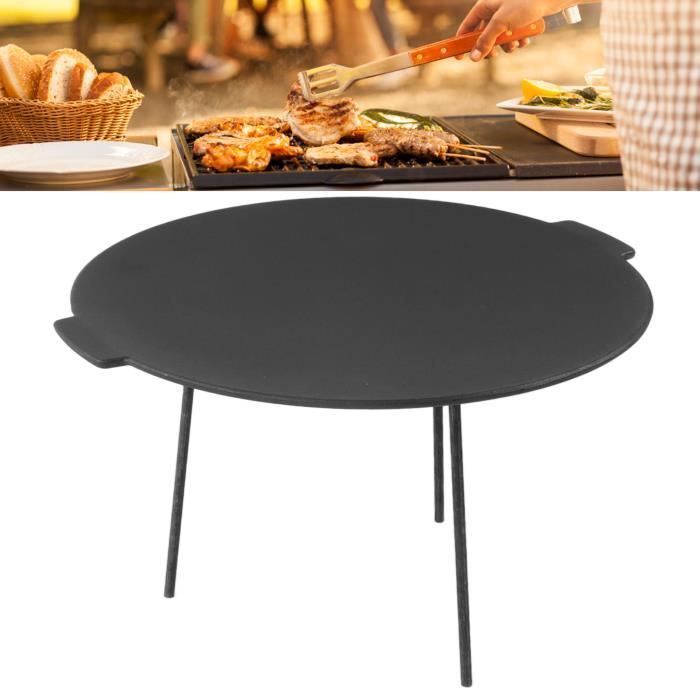 Grille Ronde En Fonte Pour Barbecue - 15 Cm De Diamètre - Pour Cuisson Uniforme De La Viande - Noir
