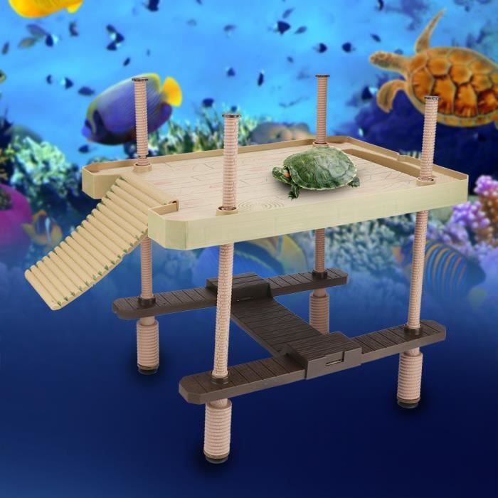 Meilleurs prix pour Aquarium Floating Island Aquarium Tortoise Salamander Pier Reptile Floating Island Climbing Basking animalerie fond - Vvikizy