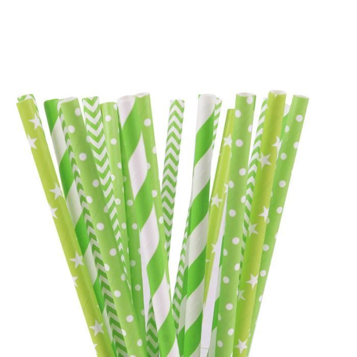 100 Pièces Paille Plastique Colorées, Pailles à Cocktail Réutilisables Plastique Rigide, Pailles