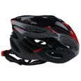 JSZ bicyclette de sport velo cyclisme casque de securite avec visiere en fibre de carbone pour adulte -Rouge-1