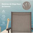 GIANTEX Transat Chaise Longue Bain de Soleil Pliant,Dossier Réglable à 5 Positions, Textile+Cadre en Fer,pour Jardin/Piscine,Café-1